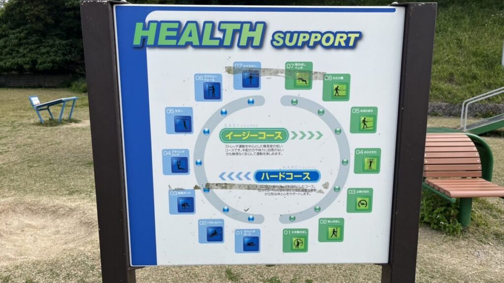 宮城公園の健康遊具1